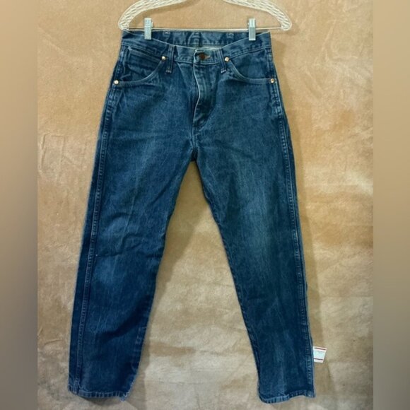 Wrangler Dark Blue Straight Jeans - Picture 1 of 9